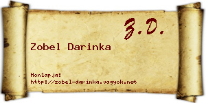 Zobel Darinka névjegykártya